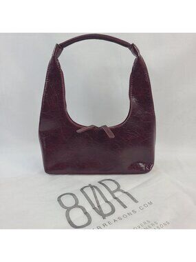 NEW 8 Other Reasons Burgundy Faux Leather Mini Shoulder Bag With Dust Bag
